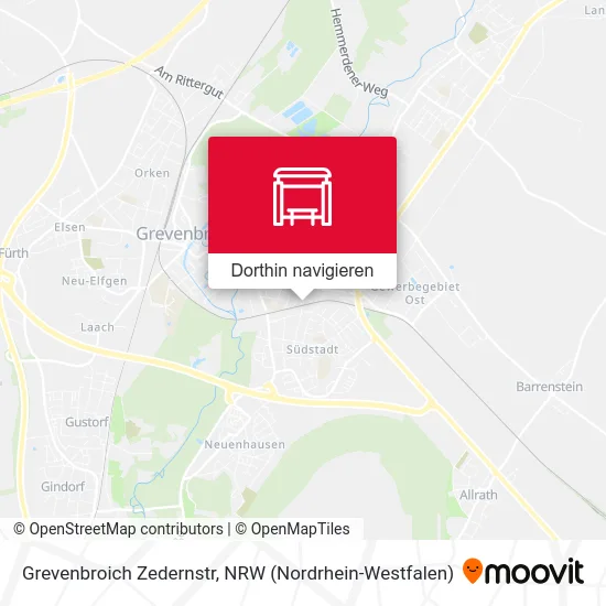 Grevenbroich Zedernstr Karte