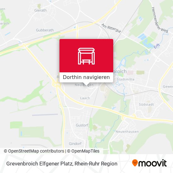 Grevenbroich Elfgener Platz Karte