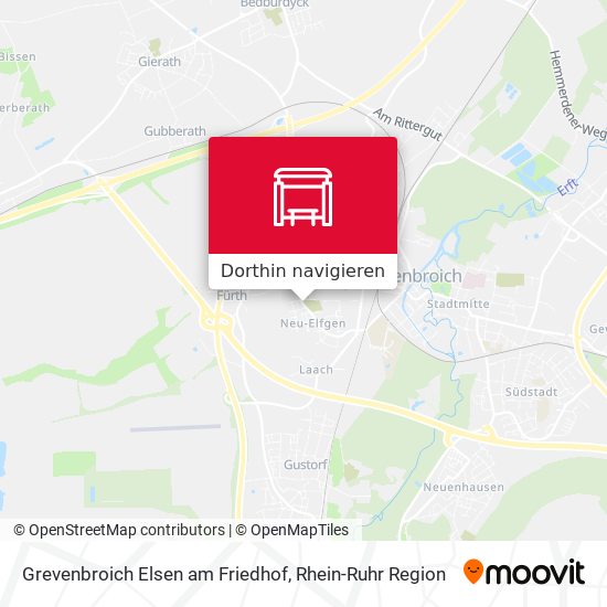 Grevenbroich Elsen am Friedhof Karte