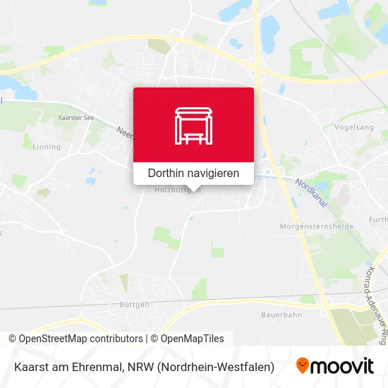 Kaarst am Ehrenmal Karte