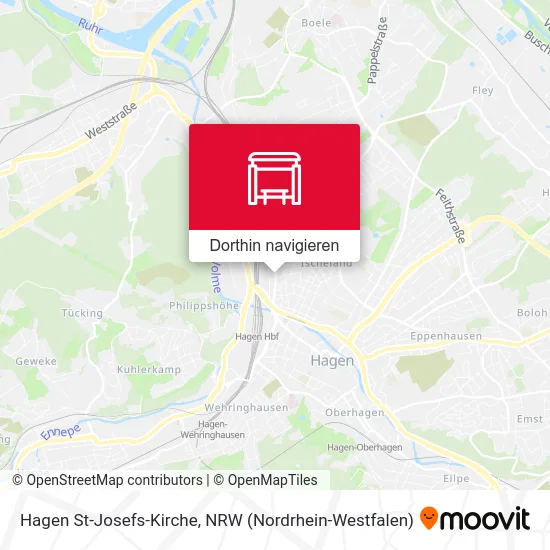 Hagen St-Josefs-Kirche Karte