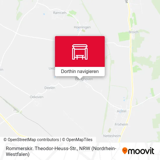 Rommerskir. Theodor-Heuss-Str. Karte