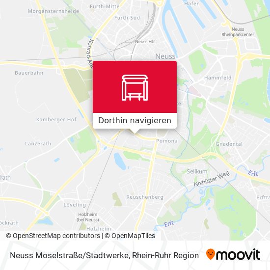 Neuss Moselstraße/Stadtwerke Karte