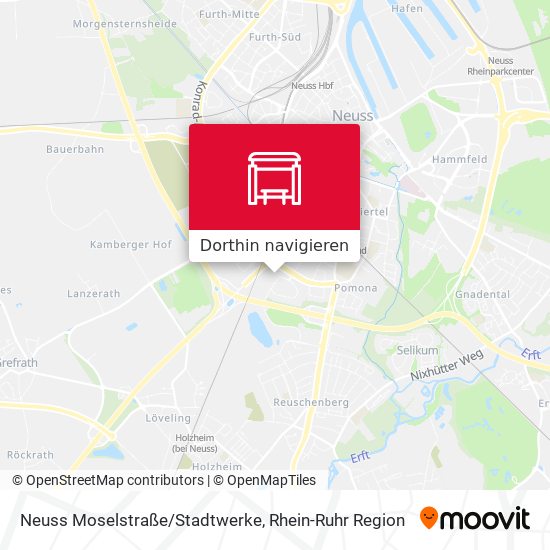 Neuss Moselstraße/Stadtwerke Karte