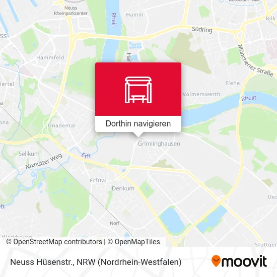 Neuss Hüsenstr. Karte