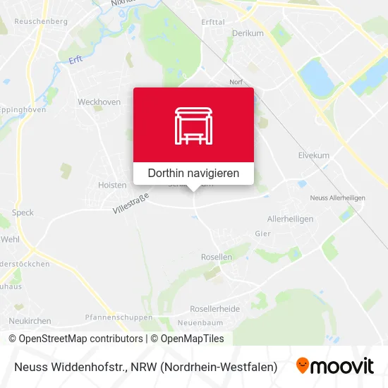Neuss Widdenhofstr. Karte