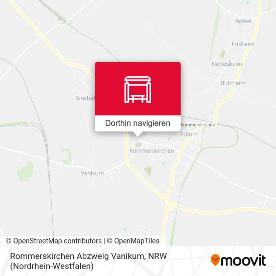 Rommerskirchen Abzweig Vanikum Karte