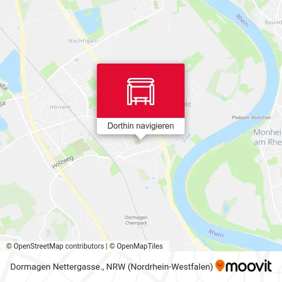 Dormagen Nettergasse. Karte