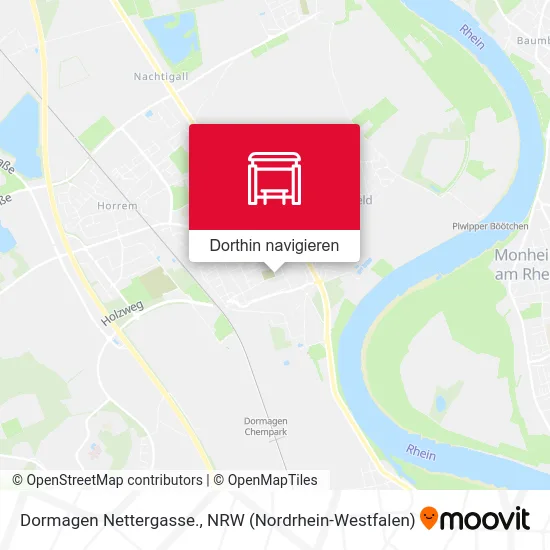 Dormagen Nettergasse. Karte