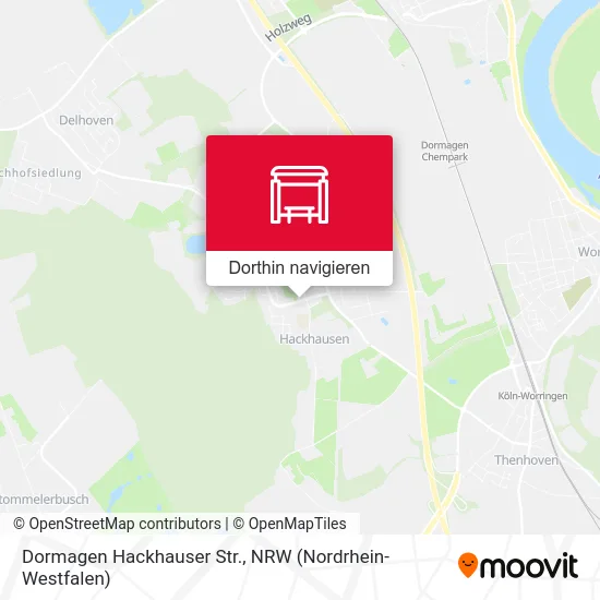 Dormagen Hackhauser Str. Karte