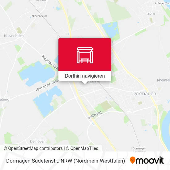 Dormagen Sudetenstr. Karte