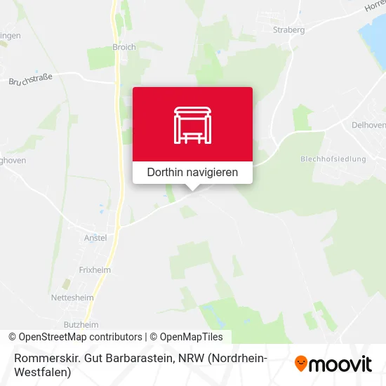 Rommerskir. Gut Barbarastein Karte