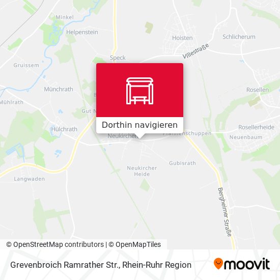 Grevenbroich Ramrather Str. Karte