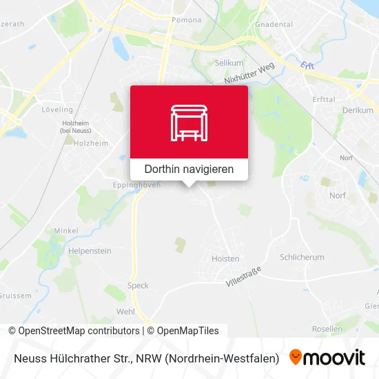 Neuss Hülchrather Str. Karte