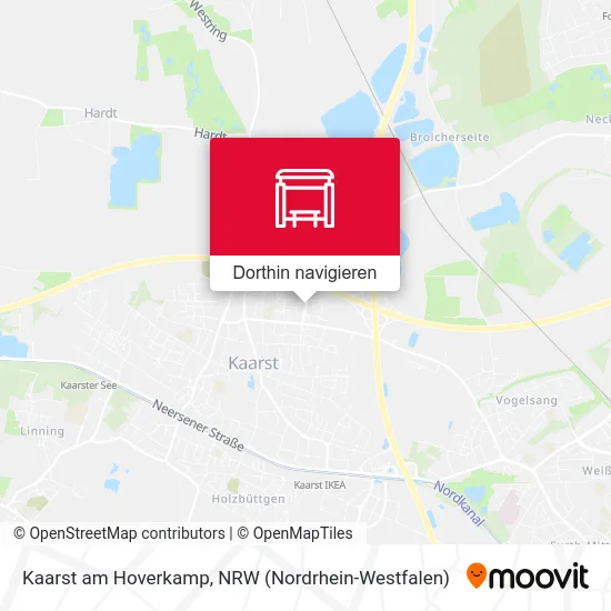 Kaarst am Hoverkamp Karte