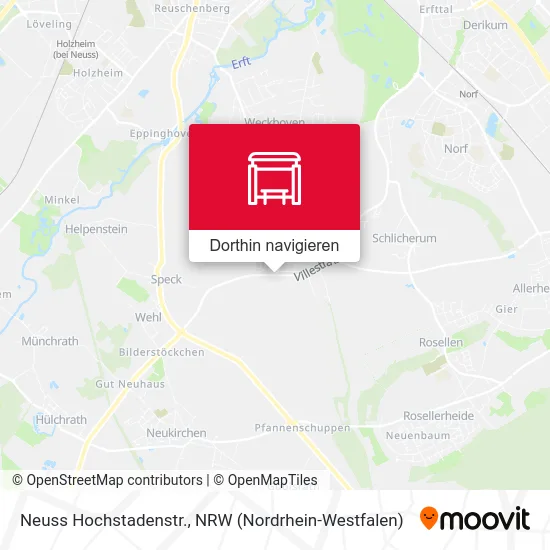 Neuss Hochstadenstr. Karte