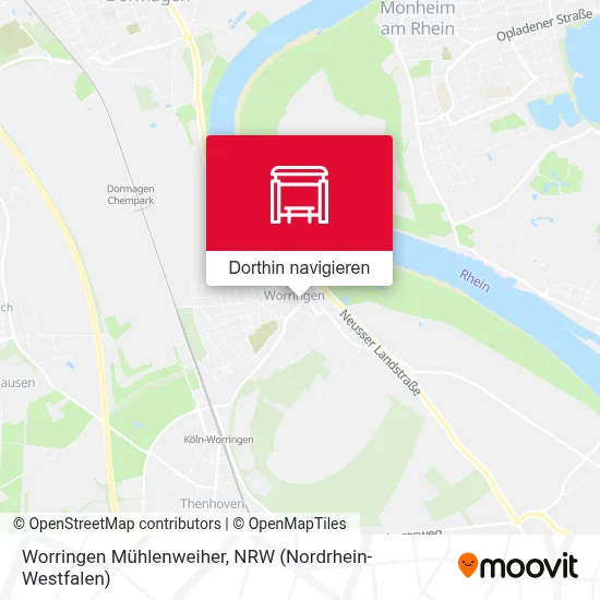 Worringen Mühlenweiher Karte