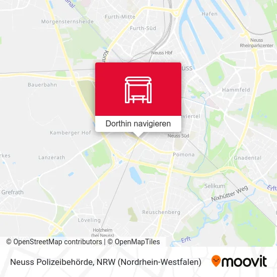 Neuss Polizeibehörde Karte