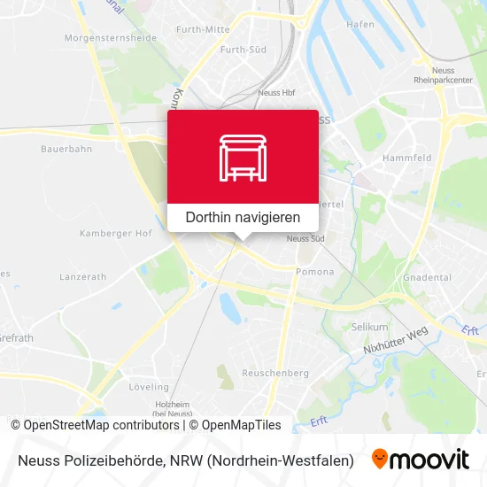 Neuss Polizeibehörde Karte