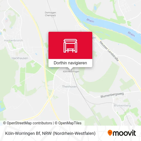 Köln-Worringen Bf Karte