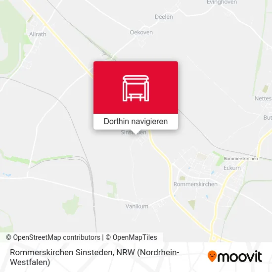 Rommerskirchen Sinsteden Karte
