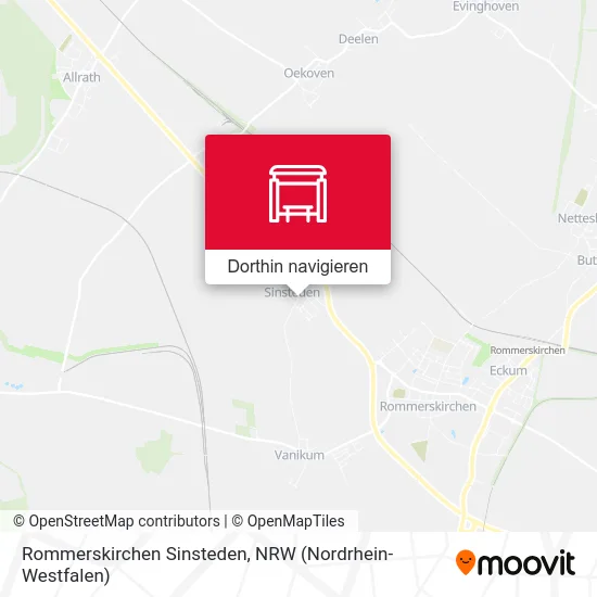 Rommerskirchen Sinsteden Karte