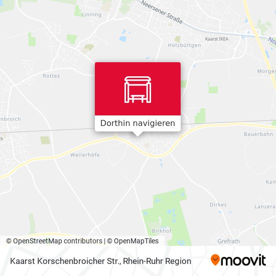 Kaarst Korschenbroicher Str. Karte