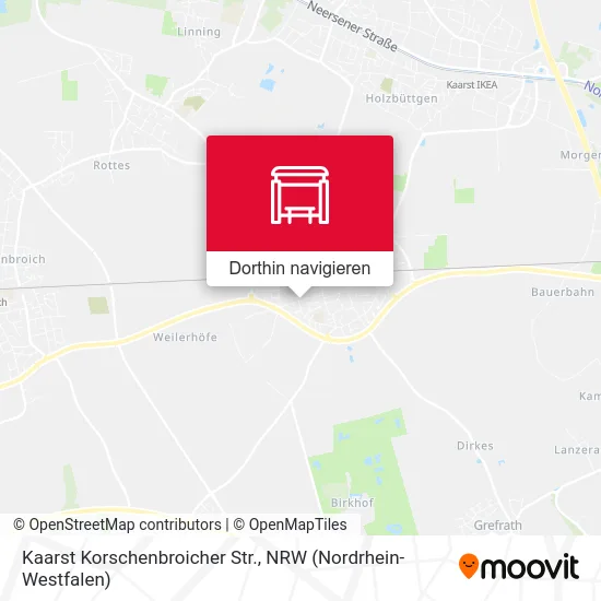 Kaarst Korschenbroicher Str. Karte