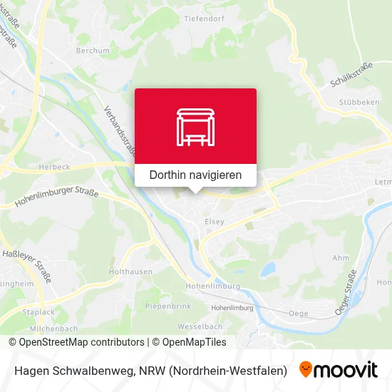 Hagen Schwalbenweg Karte