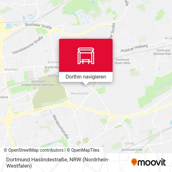 Dortmund Haslindestraße Karte