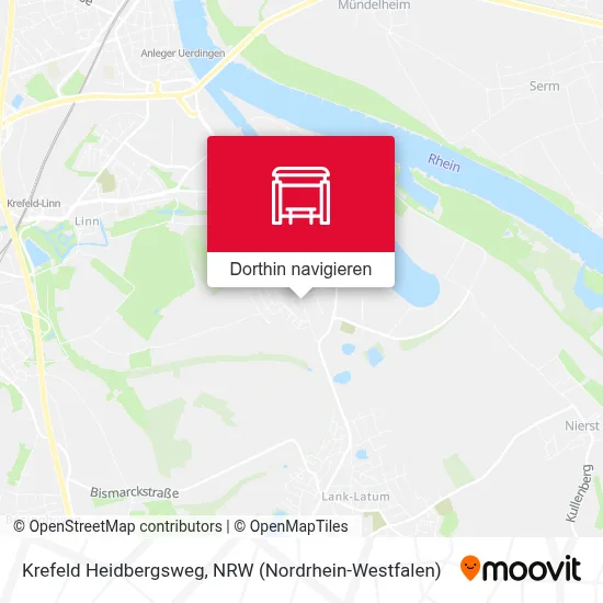 Krefeld Heidbergsweg Karte