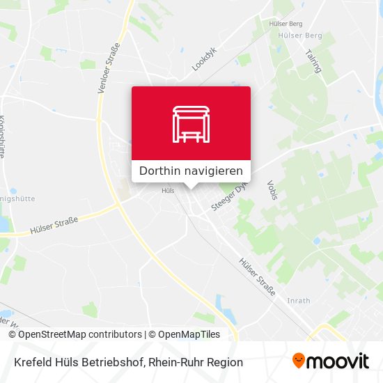 Krefeld Hüls Betriebshof Karte