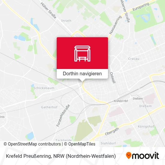 Krefeld Preußenring Karte