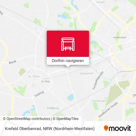 Krefeld Oberbenrad Karte