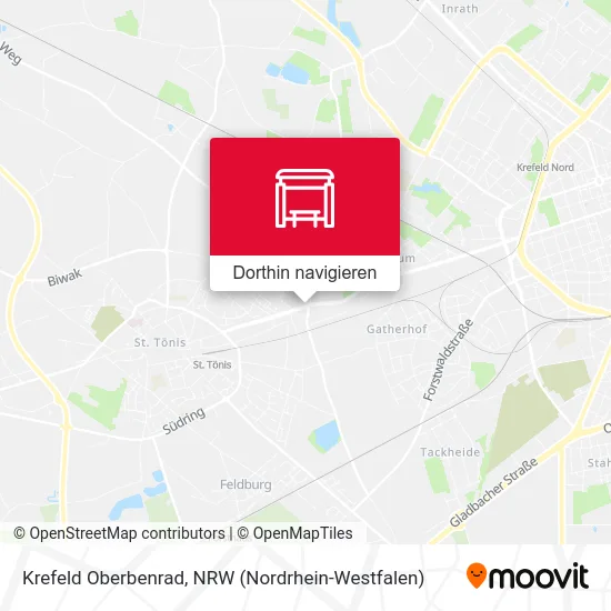 Krefeld Oberbenrad Karte