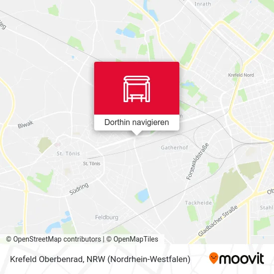 Krefeld Oberbenrad Karte