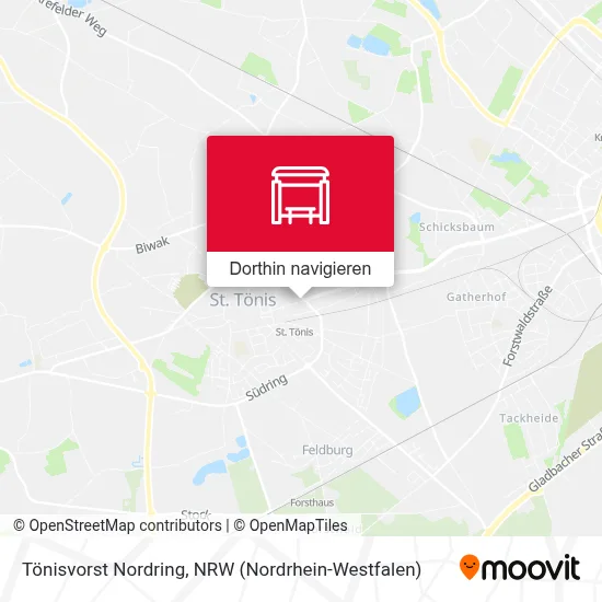 Tönisvorst Nordring Karte