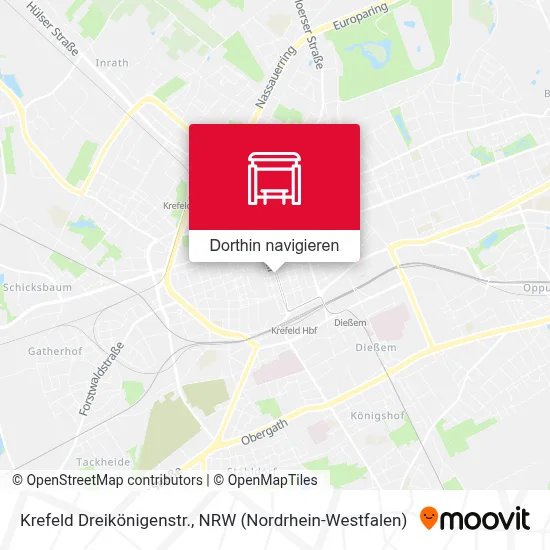 Krefeld Dreikönigenstr. Karte