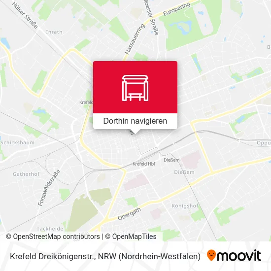 Krefeld Dreikönigenstr. Karte