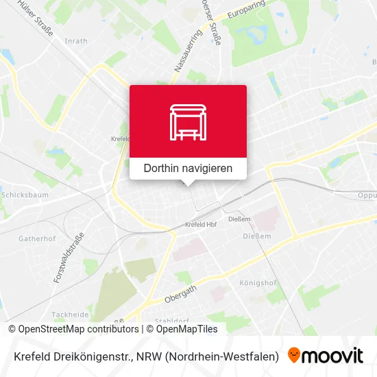 Krefeld Dreikönigenstr. Karte