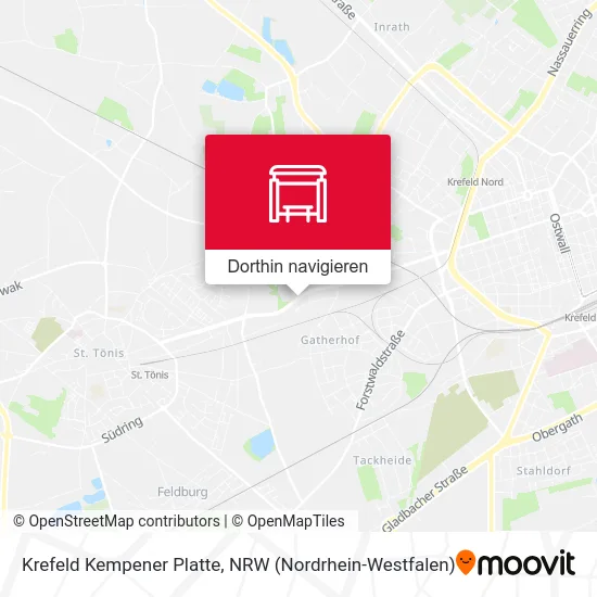 Krefeld Kempener Platte Karte