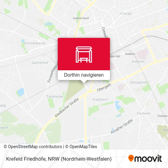 Krefeld Friedhöfe Karte