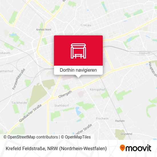 Krefeld Feldstraße Karte