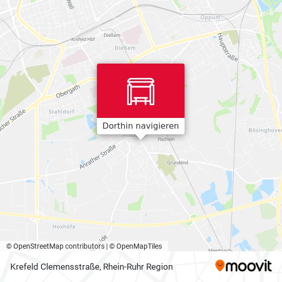 Krefeld Clemensstraße Karte