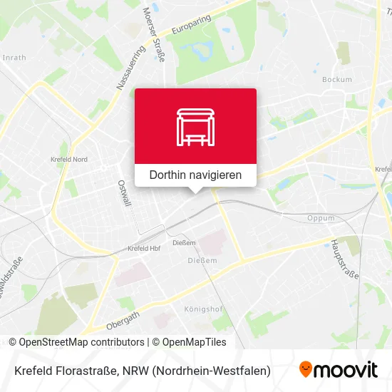 Krefeld Florastraße Karte