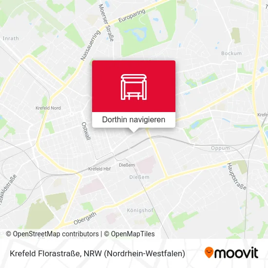 Krefeld Florastraße Karte
