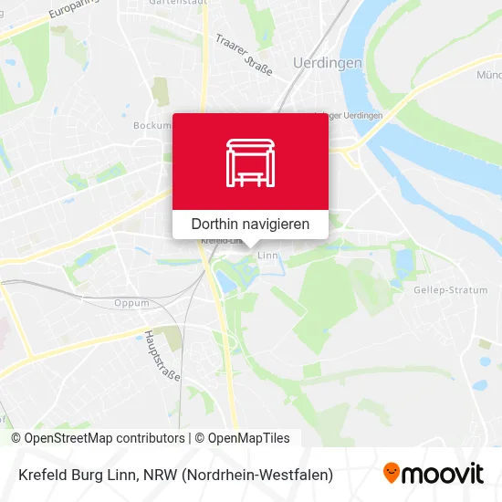 Krefeld Burg Linn Karte
