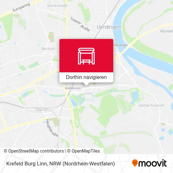 Krefeld Burg Linn Karte