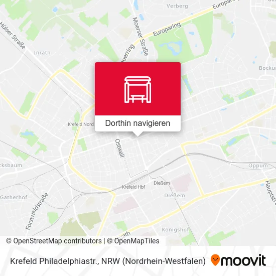 Krefeld Philadelphiastr. Karte