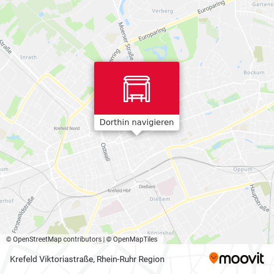 Krefeld Viktoriastraße Karte